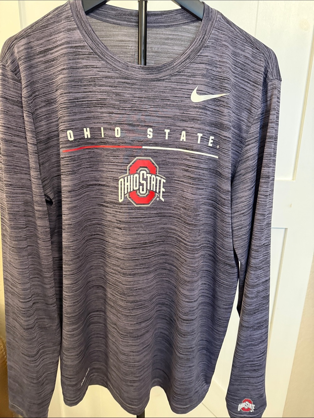 Nike Ohio State Long-Sleeve Performance Shirt - Heather Gray/purple
